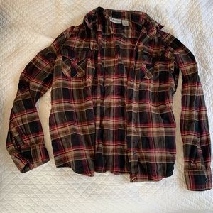 Soft plaid button down shirt